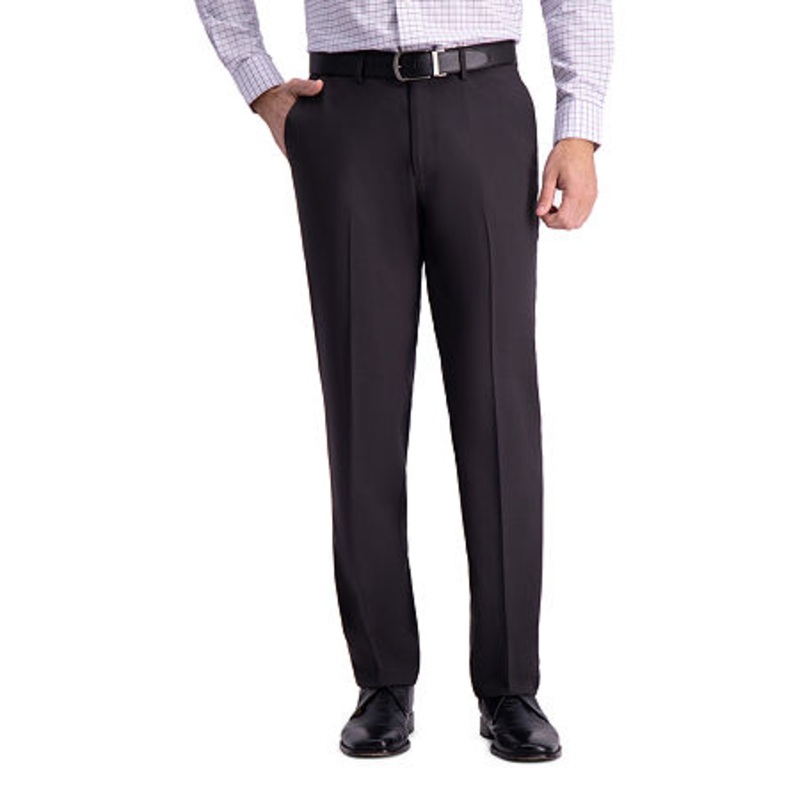 Haggar Men's Premium Comfort Dress Pants  Charcoal 38X30