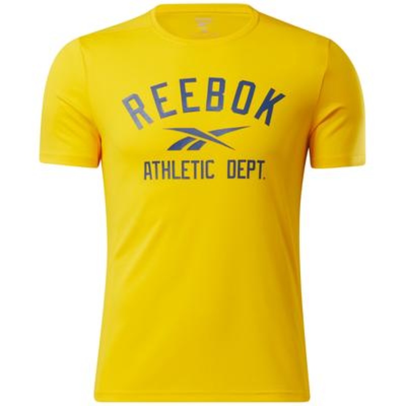 Reebok Men's Athletic Graphic Tshirt  Yellow  Size Large
