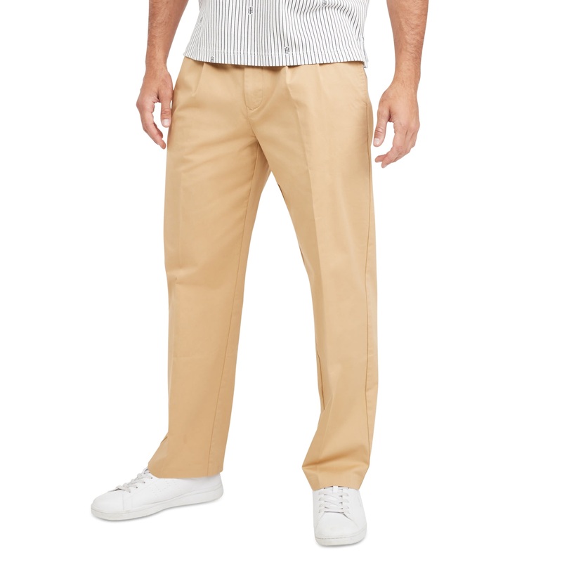 Tommy Hilfiger Men's Twill Khaki Pants 38 x 32 Light Brown