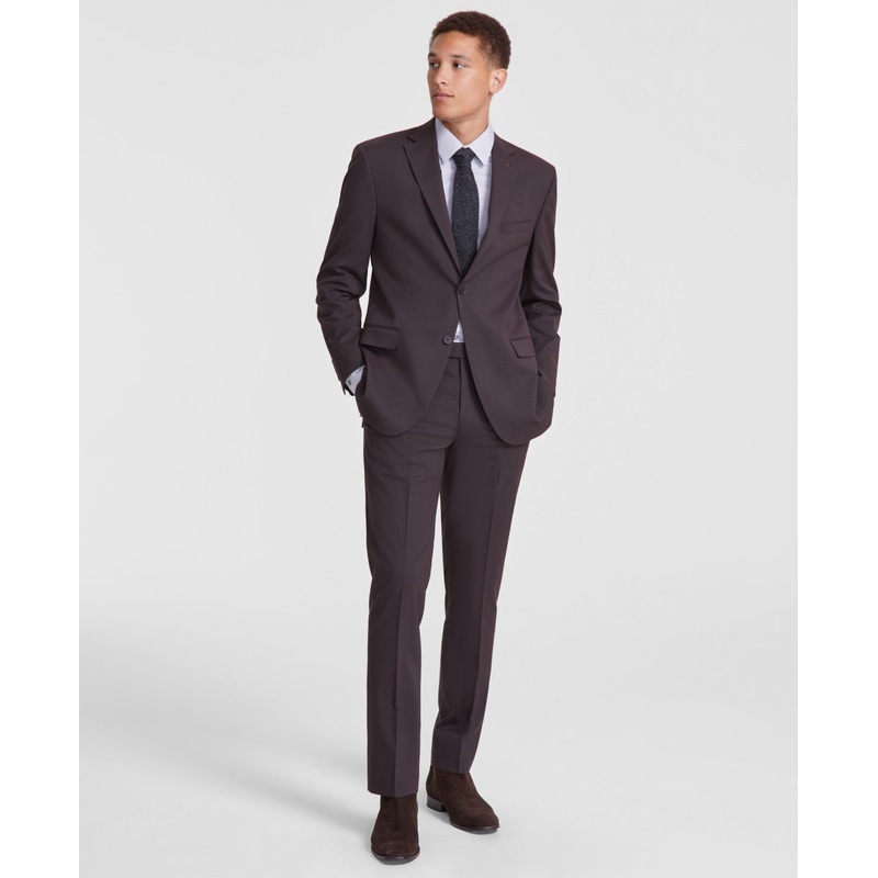 Dkny Mens Modern fit 2 Piece Suit 38 R / 31 Waist Red