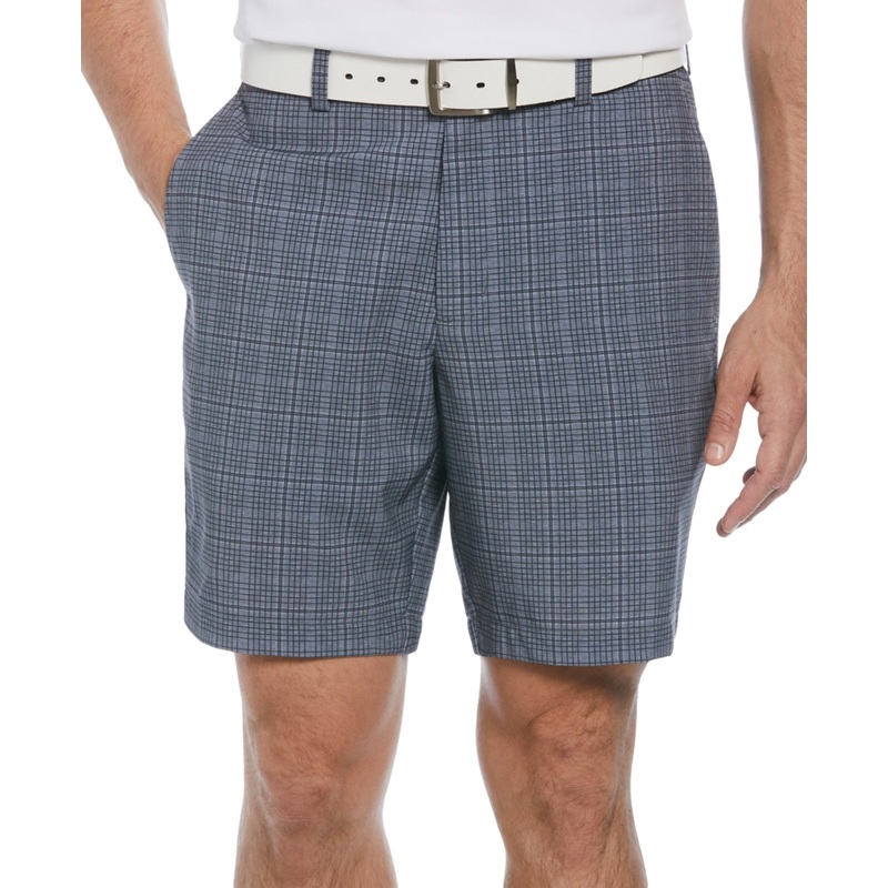 Pga Tour Mens Regular fit Golf Shorts 32 / 8 Grey Check