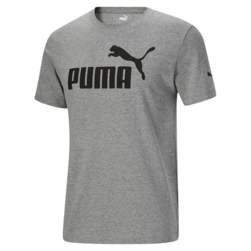 Puma Men Regular fit Short Sleeve T-Shirt Shirt Small Grey Solid