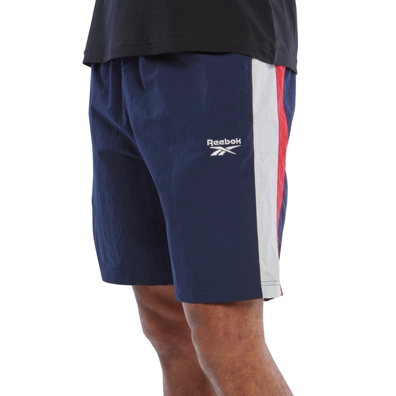 Reebok Mens Regular fit Crinkle Shorts Small Blue Solid