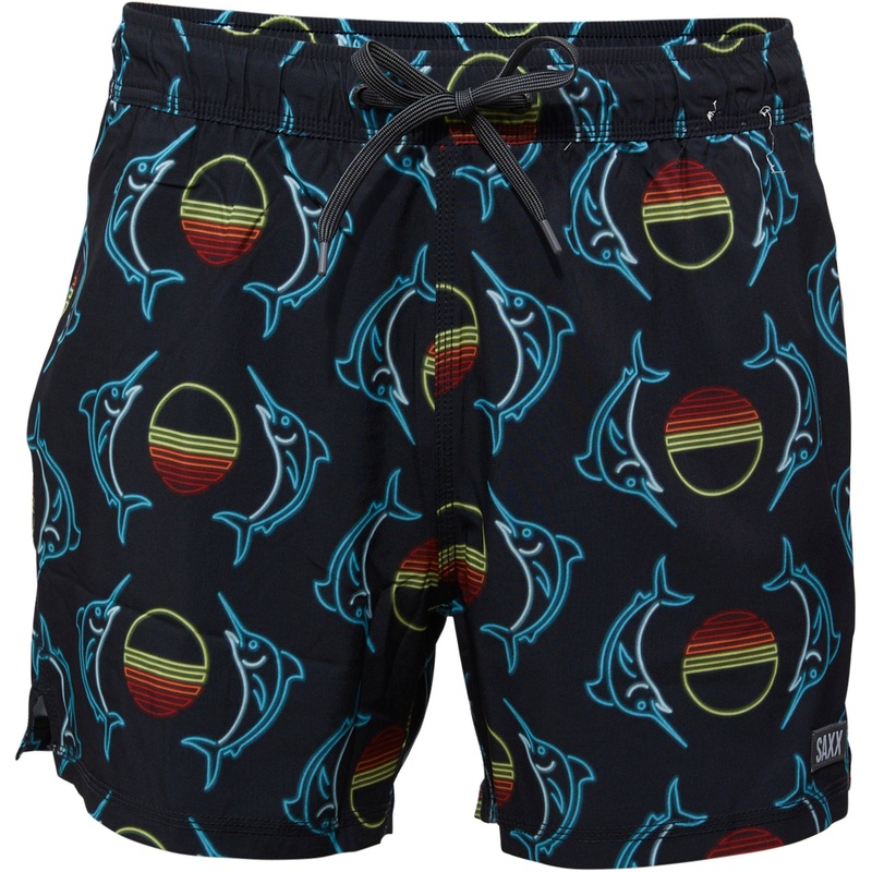 Saxx Mens Regular fit Swim Trunks Swimwear Large / 5 Black