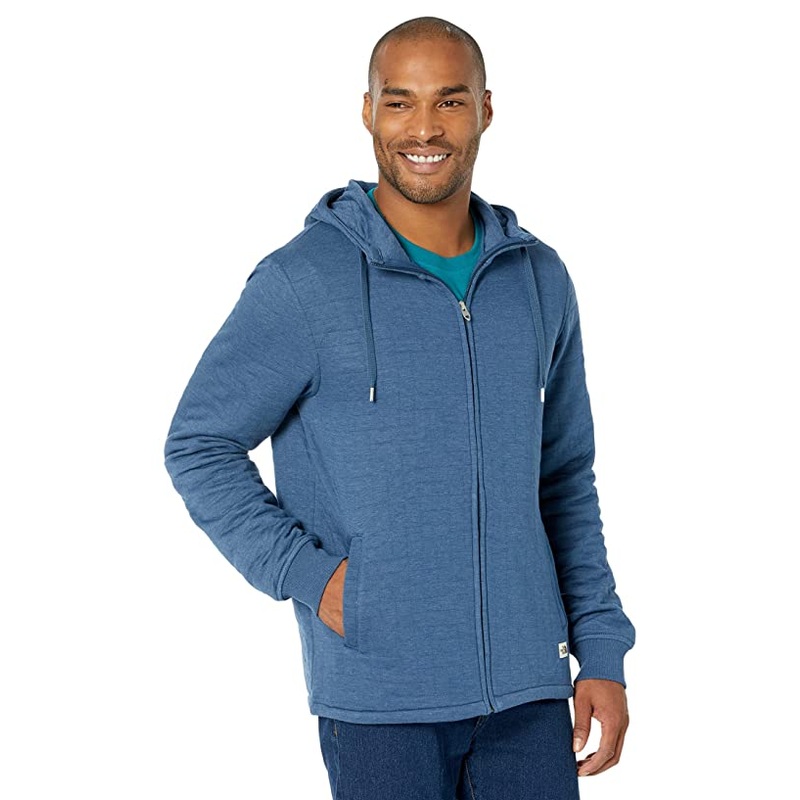 The North Face Men's Longs Peak Quilted Full Zip Hoodie Shady Blue Large
