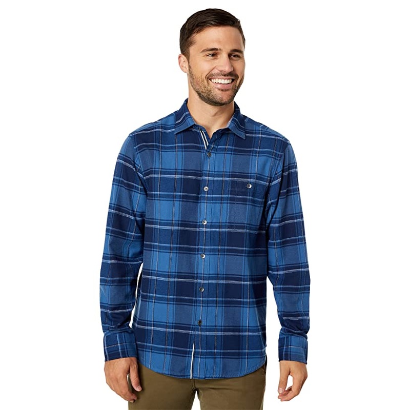 Tommy Bahama Men's Riverside Plaid Shirt  Dockside Blue Xl