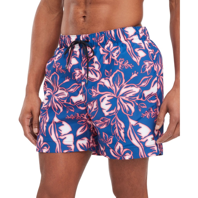 Tommy Hilfiger Mens Regular fit Swim Trunks Swimwear S / 5 Blue Floral