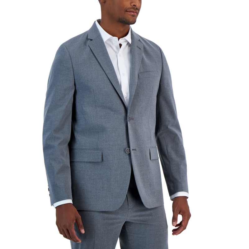 Vince Camuto Mens Slim fit Suit Jacket Blazer 46 R Grey Solid