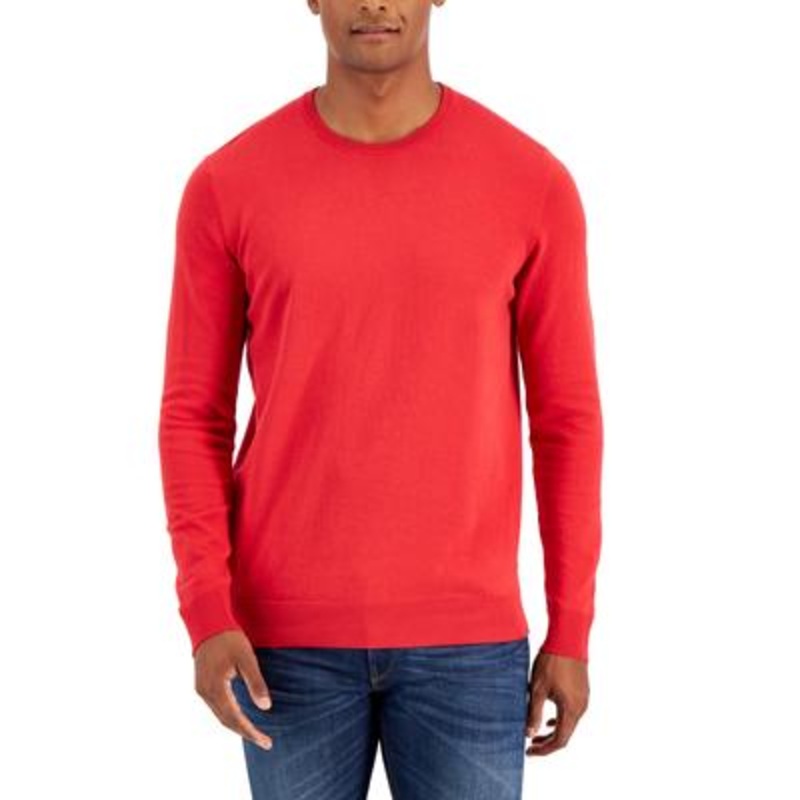 Alfani Men's Crewneck Sweater Medium Scarlet Red
