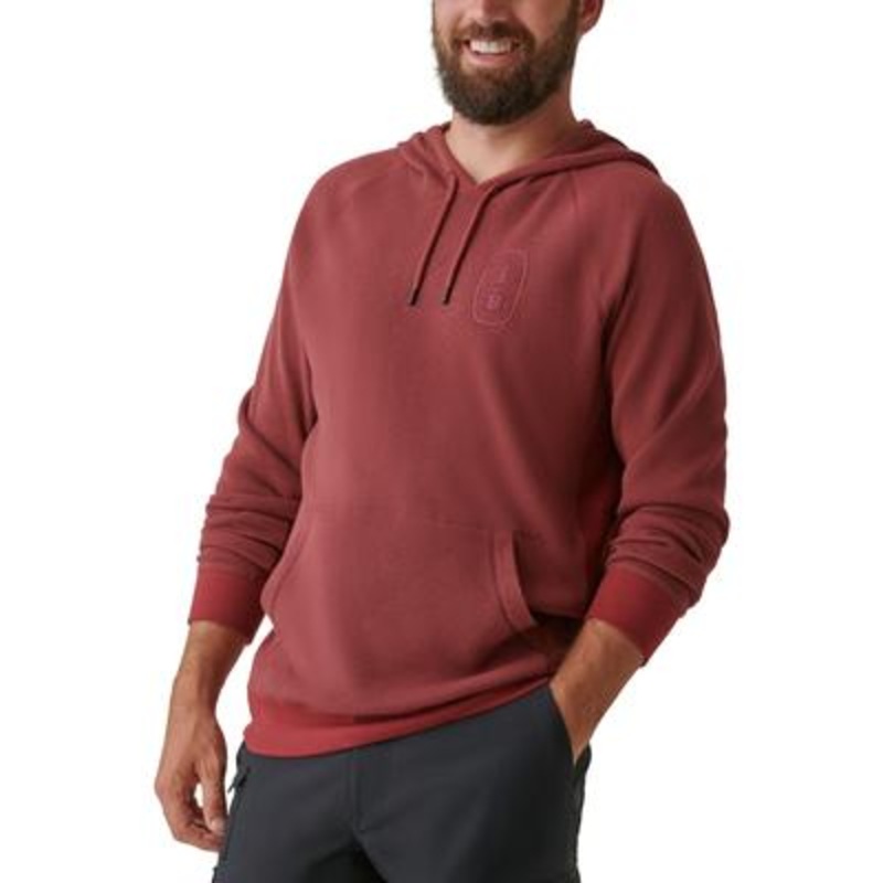 Bass Outdoor Men's Bay Waffle-Knit Hoodie Sweatshirt XXL 2XL Red