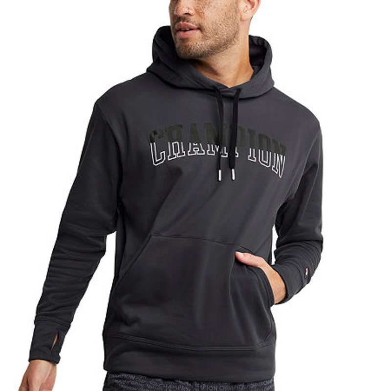 Champion Men's Hooded Sweatshirt Small Dark Gray