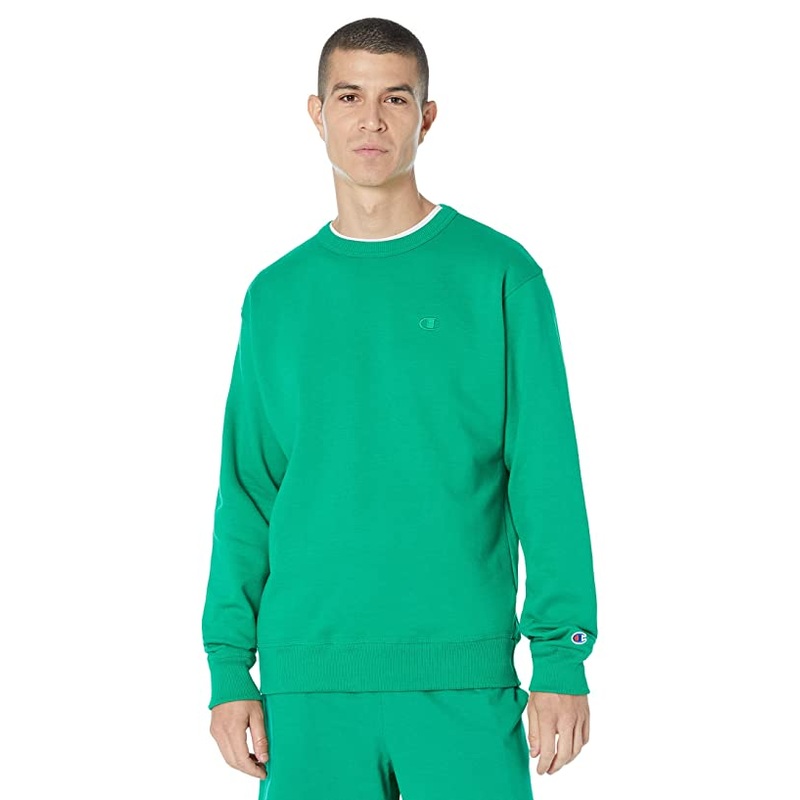 Champion Men's Powerblend Fleece Sweatshirt GREEN XL