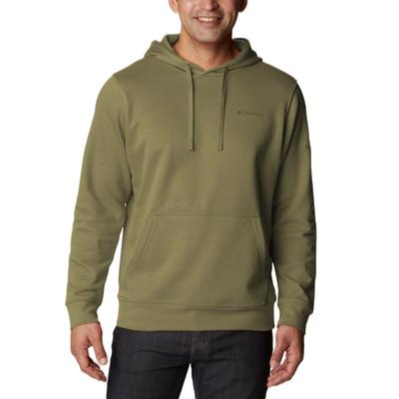 Columbia Men's Sleeve Logo Trek Hoodie Savory Stone Green Small