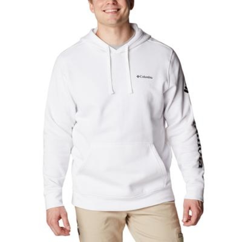 Columbia Men's Sleeve Logo Trek Hoodie  White/Black  Xl