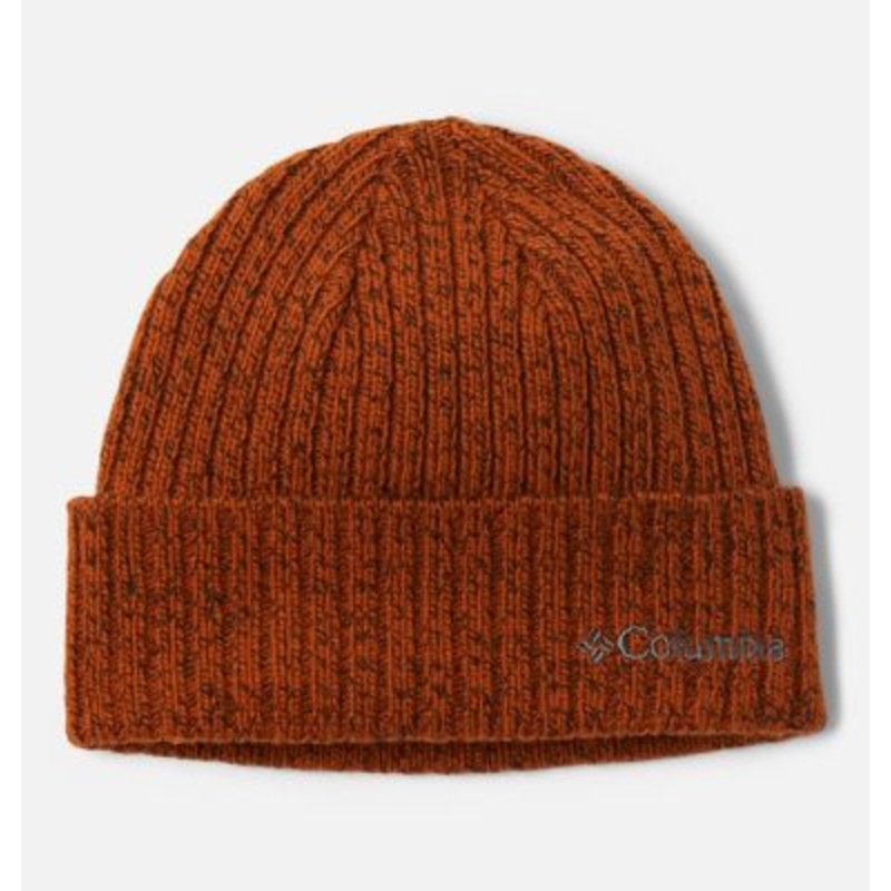 Columbia Unisex Ribbed knit Logo Watch Cap Orange Multi Osfa