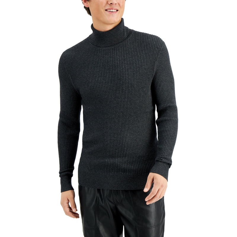 I.n.c. Men's Ascher Turtleneck Sweater Dark Gray Large