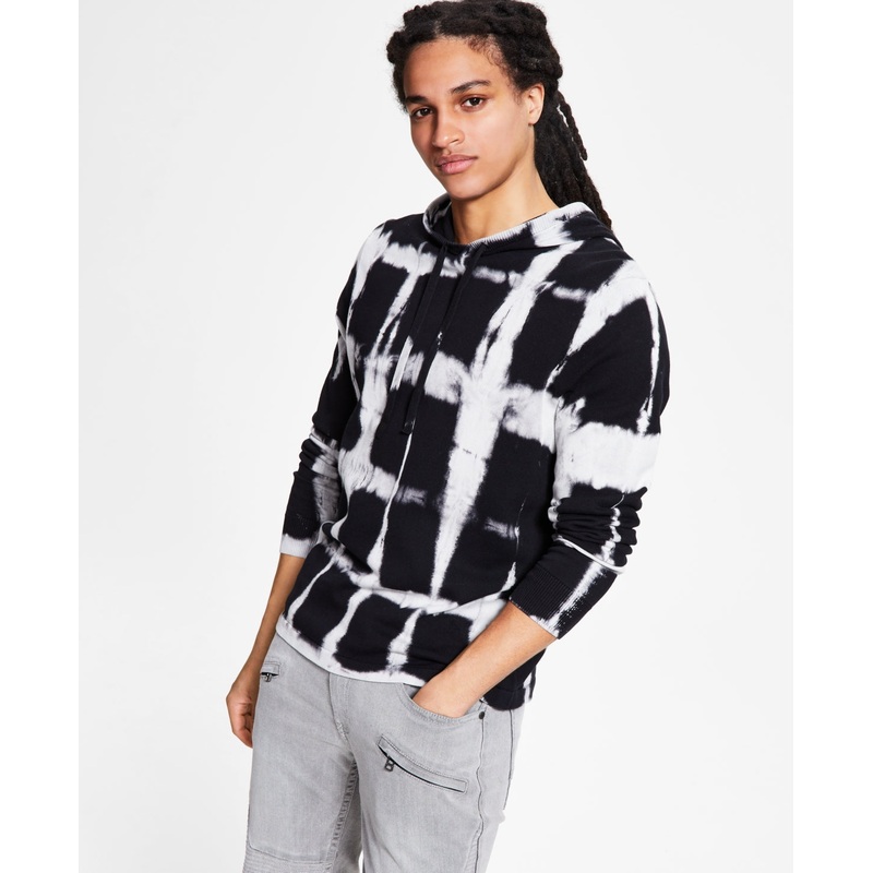 Inc International Concepts Men's Tie Dye Hoodie  Black Large