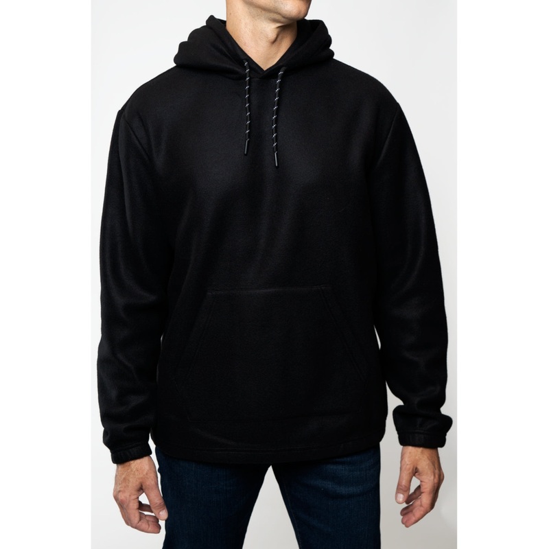 Lazer Men's Black Polar Fleece Hoodie Small
