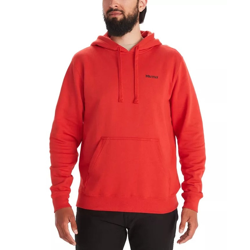 MARMOT Mens Marmot M Dot Hoodie Sweatshirt Medium Red
