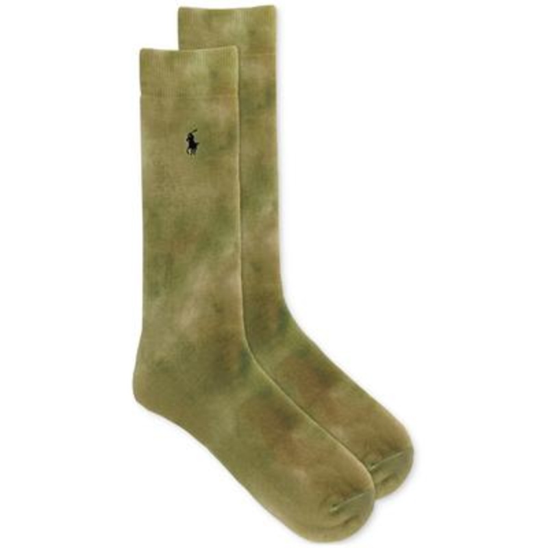 Ralph Lauren Men's Polo Rocks Cloud Roll Top Socks  Olive Green