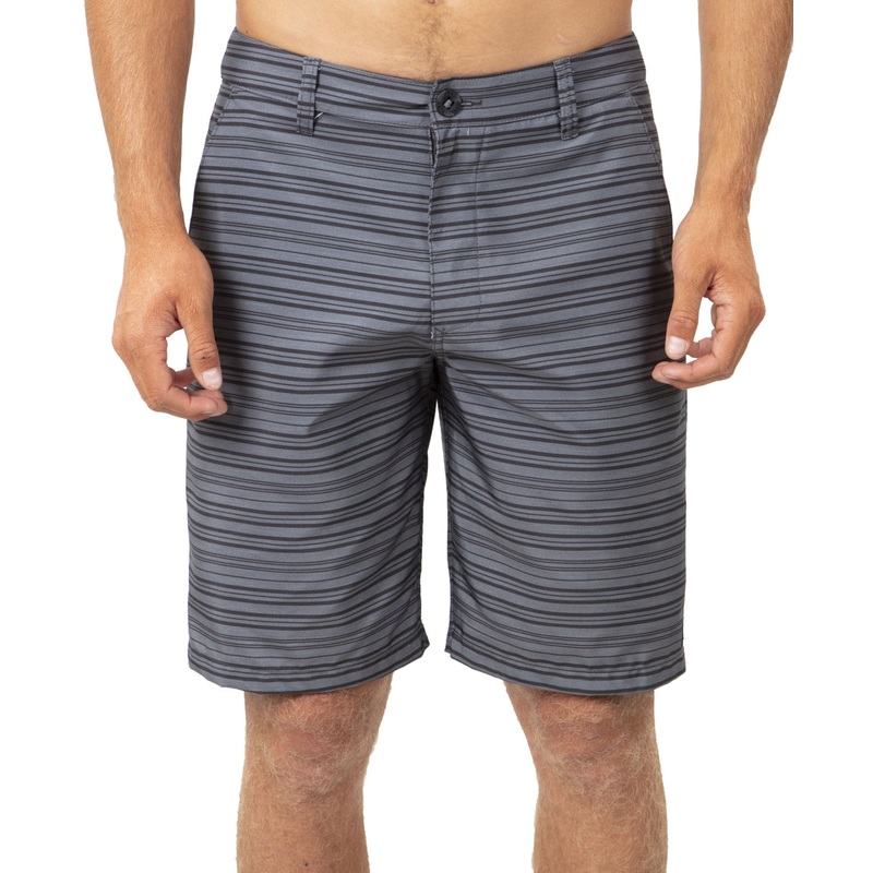 Rip Curl Mens Alchopaulic Stripe Boardwalk Shorts Gray 31 Reg