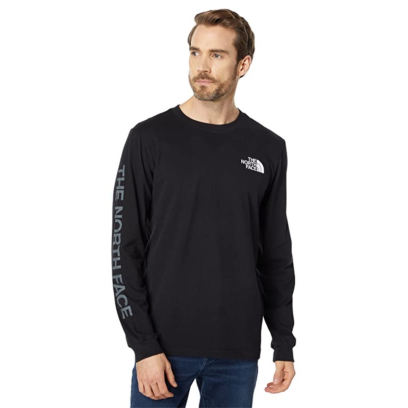 The North Face Men's Long Sleeve Tee  Black/Asphalt  Size Large