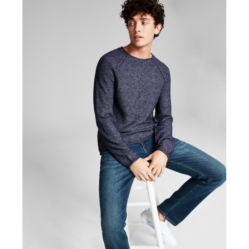 And Now This Men's Raglan Crewneck Sweater XL Moonlight Blue