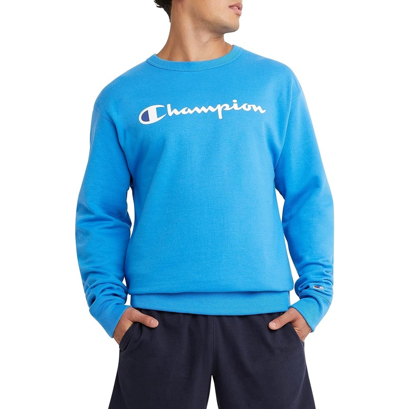 Champion Mens Blue Xl Terry Crewneck Sweatshirt