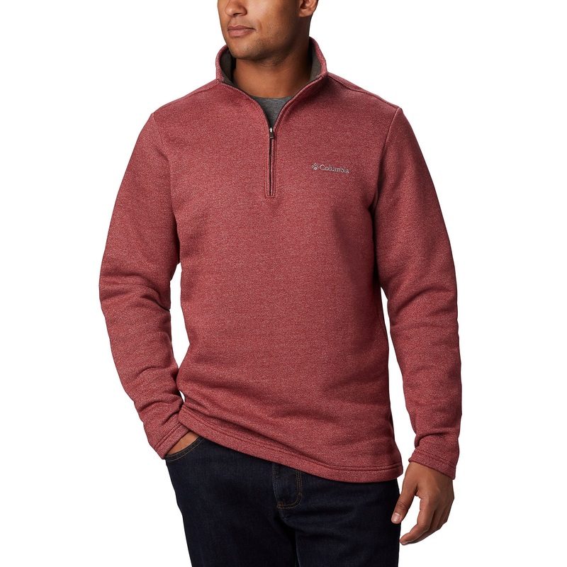 Columbia Men's Great Hart Mountain Half Zip Sweatshir6t  Red Jasper  /XXLarge/Pink
