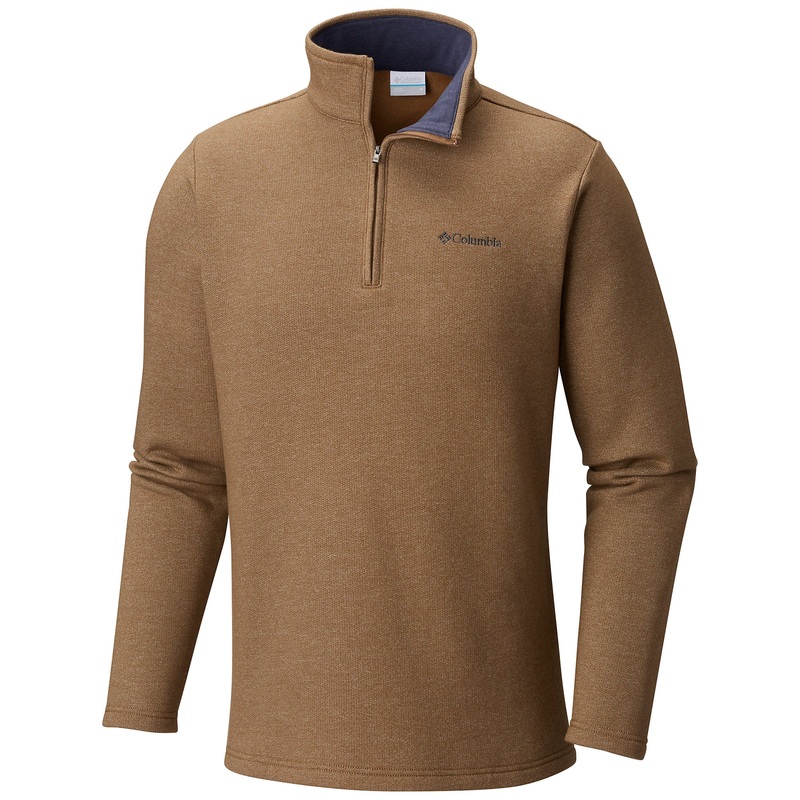 Columbia Men's Great Hart Mountain Iii 1/2 Zip Sweatshirt  Delta Hthr Beige Xxl