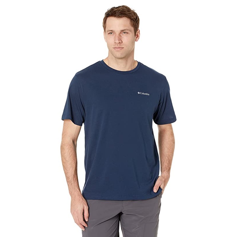 Columbia Mens Thistletown Hills Short Sleeve T shirt Blue Small