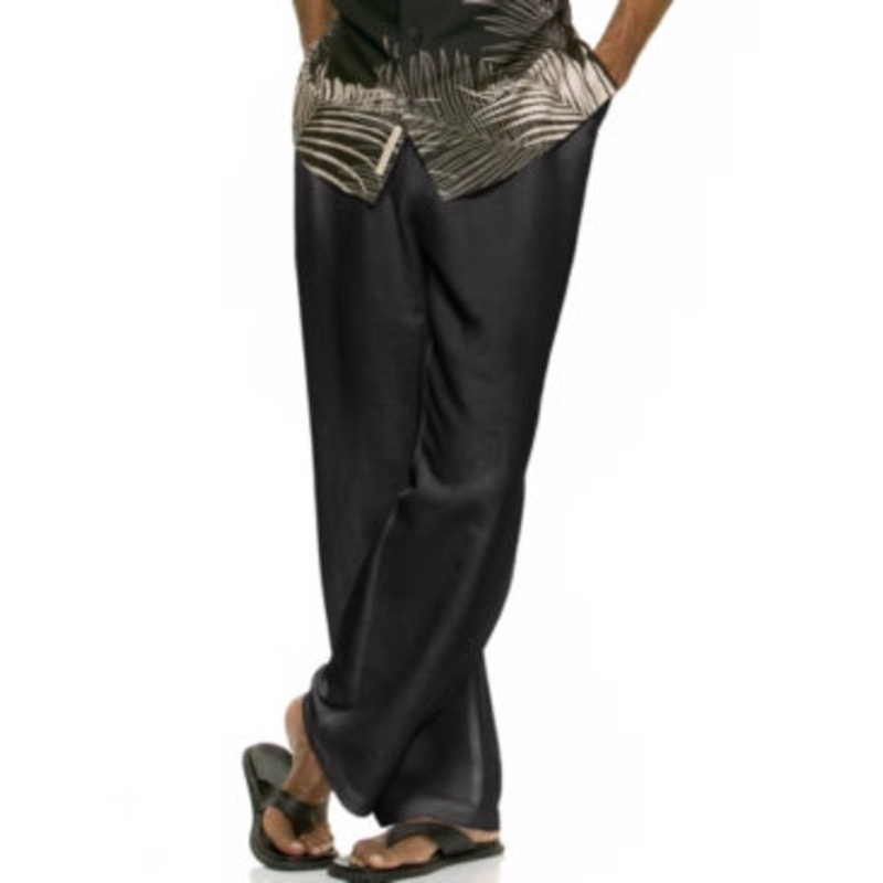 Cubavera Men's Black Linen Casual Trouser Pants Xxl