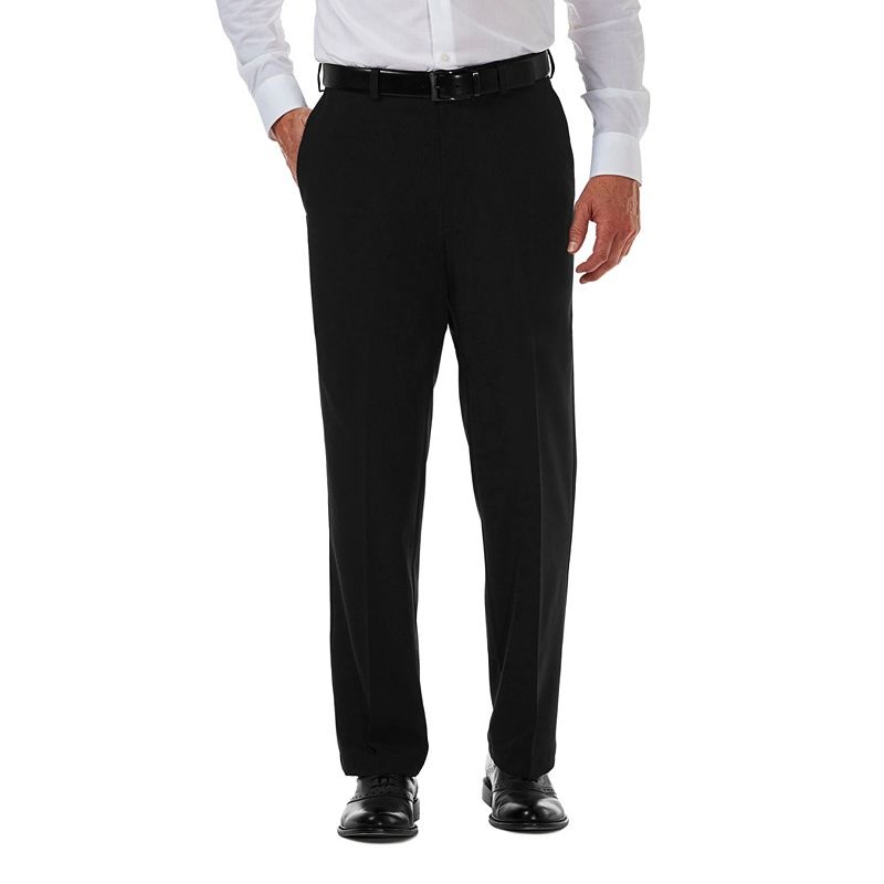 Haggar Men's Big & Tall Cool 18 Pro Pants  Black 44X30