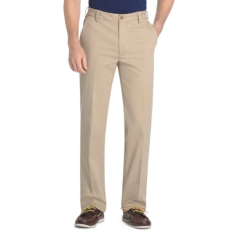 Izod Tan/Khaki Performance Chino Pants Straight Fit 38 X 34