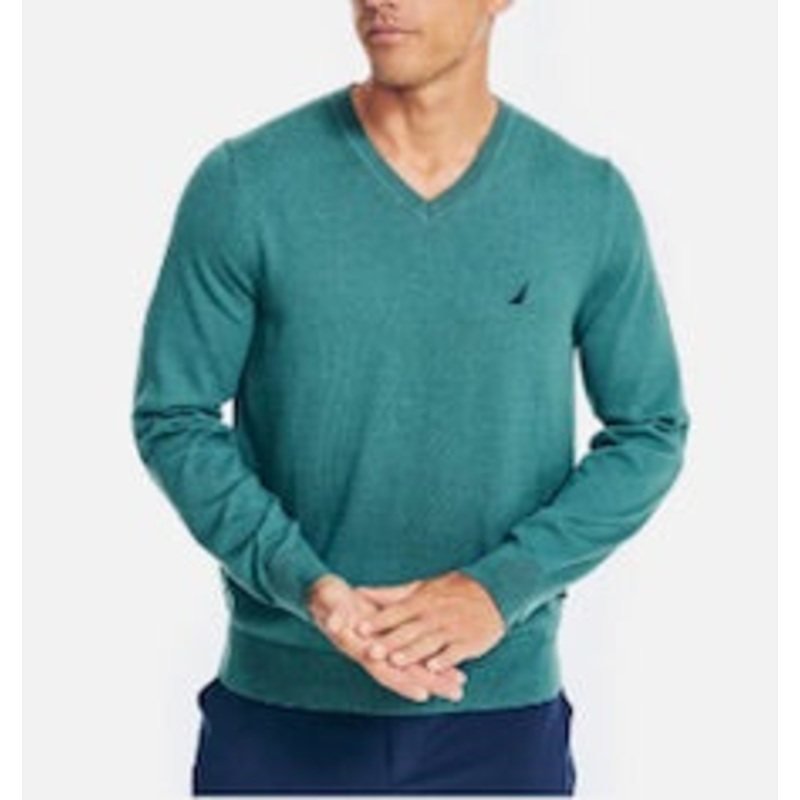 Nautica Men's Navtech V neck Sweater Green Small
