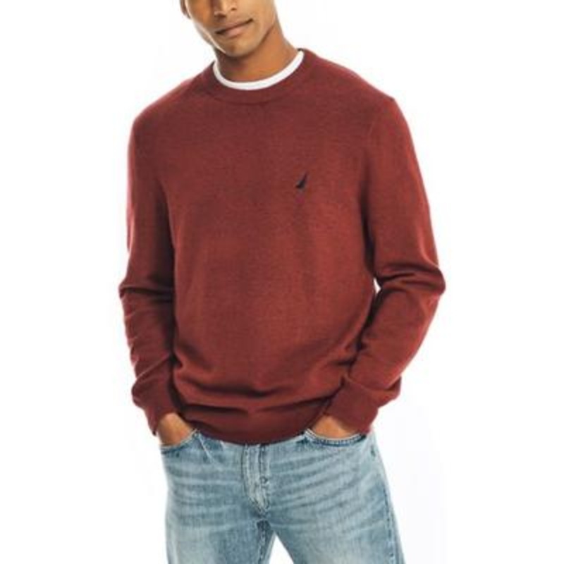 Nautica Men's Sustainable Crewneck Sweater  Size Medium Red