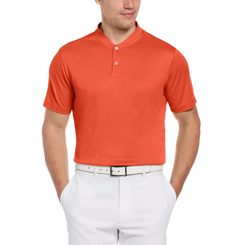 Pga Tour Mens Pique Polo Shirt Orange Large