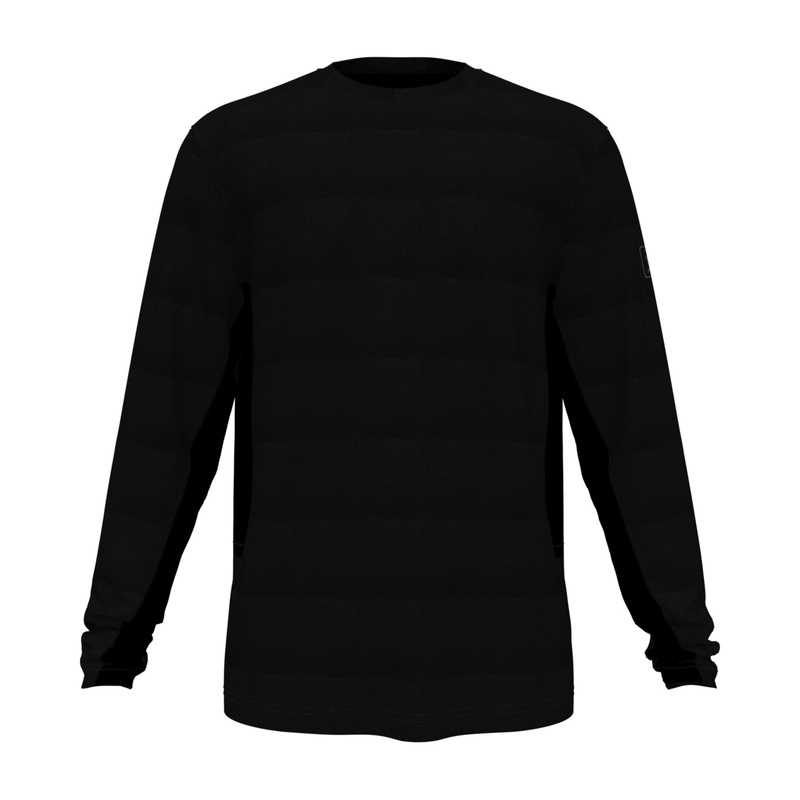 PGA Tour Mens Sun Protection Golf Long Sleeve Shirt Black Medium