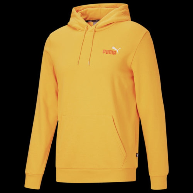 Puma Men's Tangerine Essentials Embroidered Hoodie  Orange 2XL