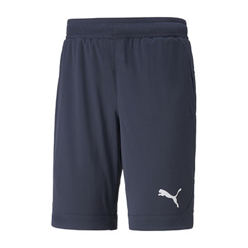 Puma RTG Mens Mid Rise Workout Shorts Blue Small