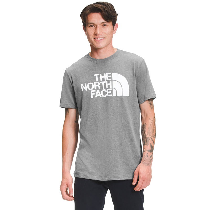 The North Face Mens Short sleeve Half Dome T shirt Gray Small