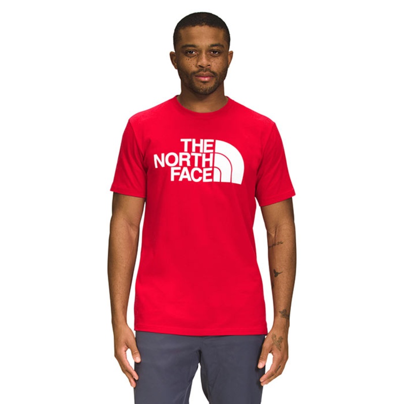 The North Face Mens Short Sleeve Half Dome T shirt Red Small