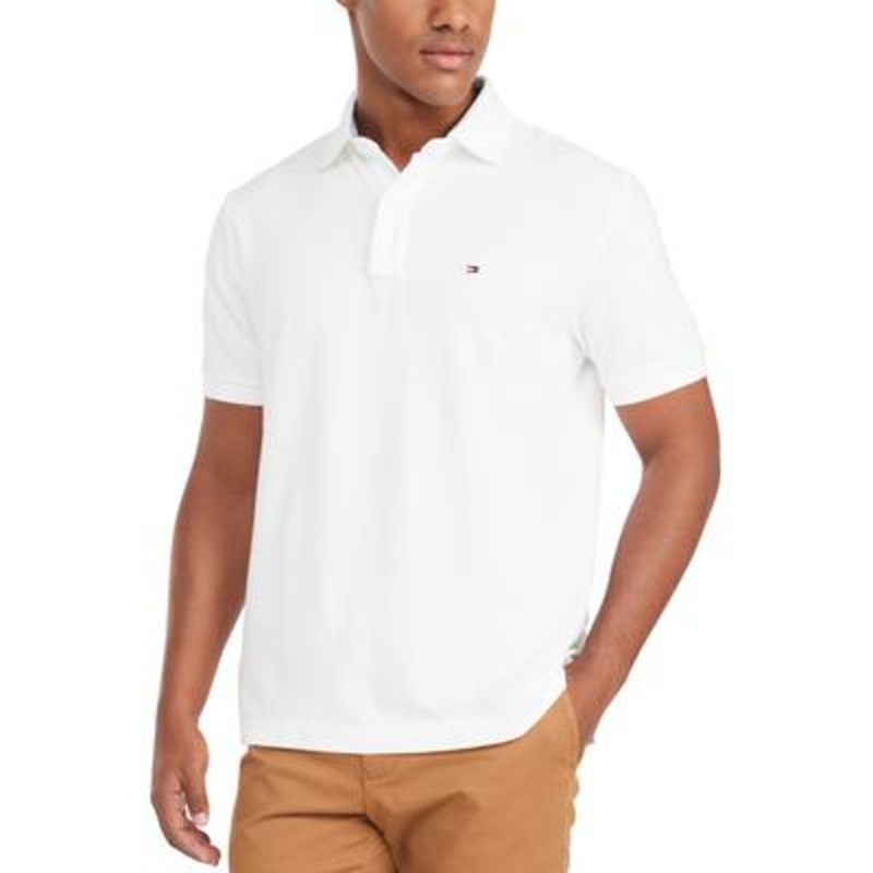 Tommy Hilfiger Mens Classic Fit Polo Shirt White Small