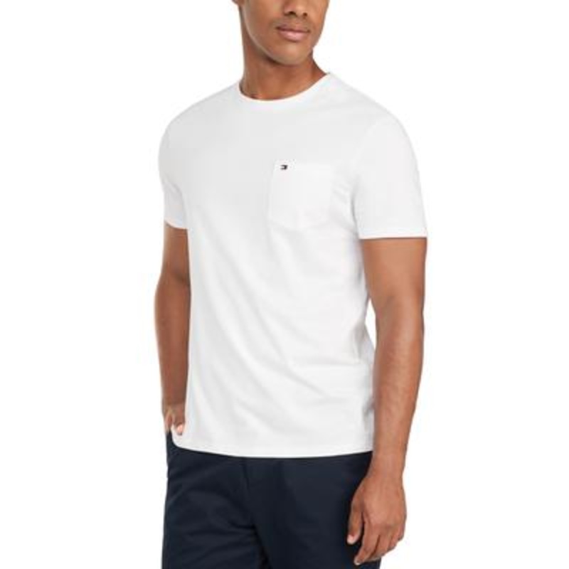 Tommy Hilfiger Mens Cotton Crew neck Tee shirt White Small