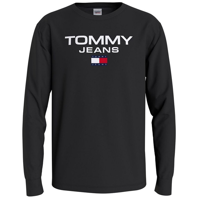 Tommy Jeans Men's Classic Logo Long Sleeve T Shirt Black XXL