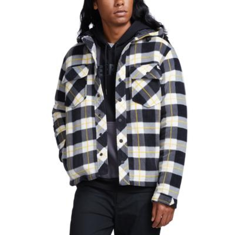 Caterpillar Men's Active Hooded Work Jacket - Black Watch Plaid - Small