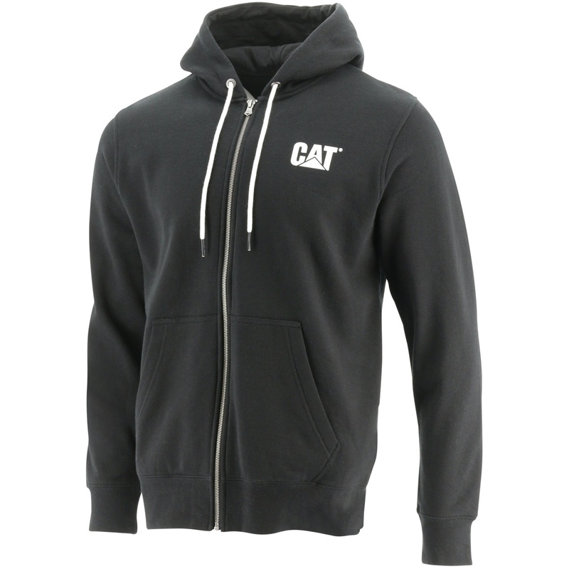 Caterpillar Men's Foundation Logo Full-Zip Hoodie BLACK SMALL