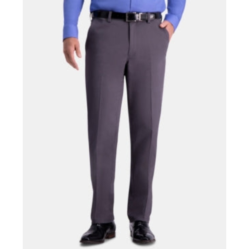 Haggar Men's Premium Comfort Khaki Charcoal Pants  38 X 30