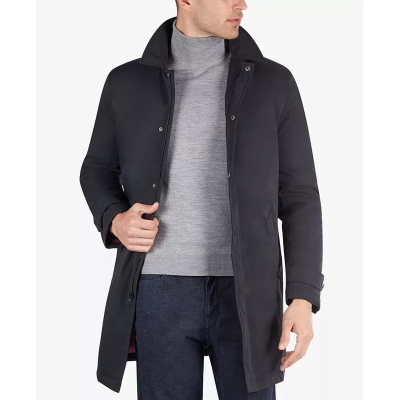 LAUREN RALPH LAUREN Men's Lotus Polyester Filled Overcoat Coat 36R Black