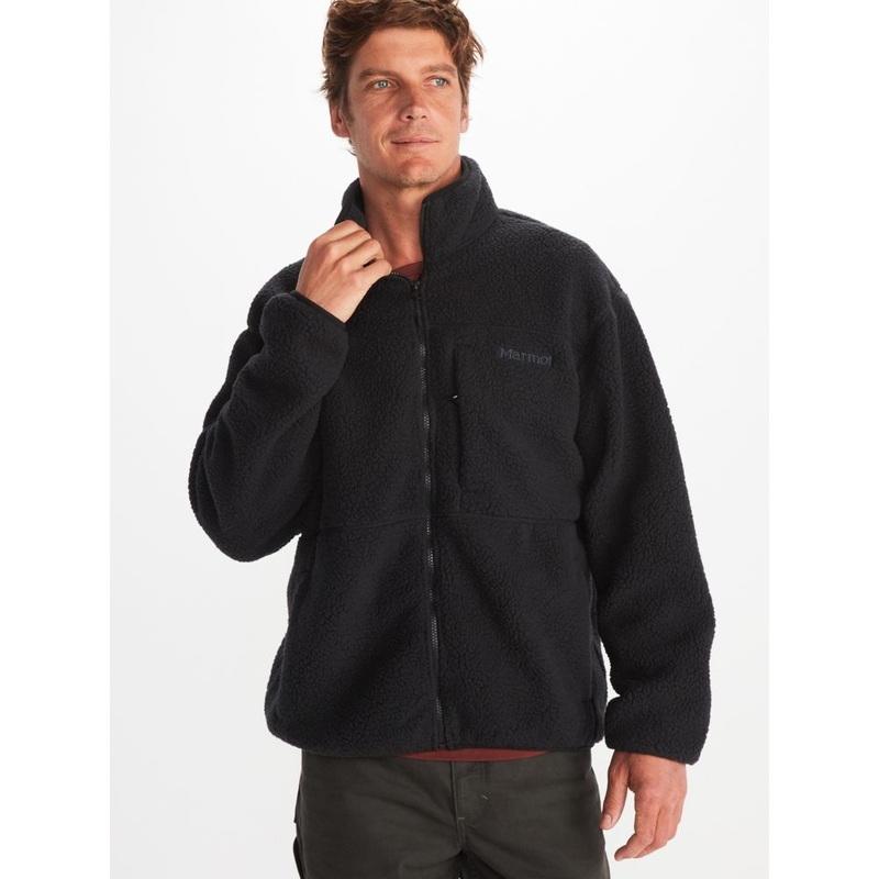 Marmot Mens Aros Zip Fleece Jacket Small Black